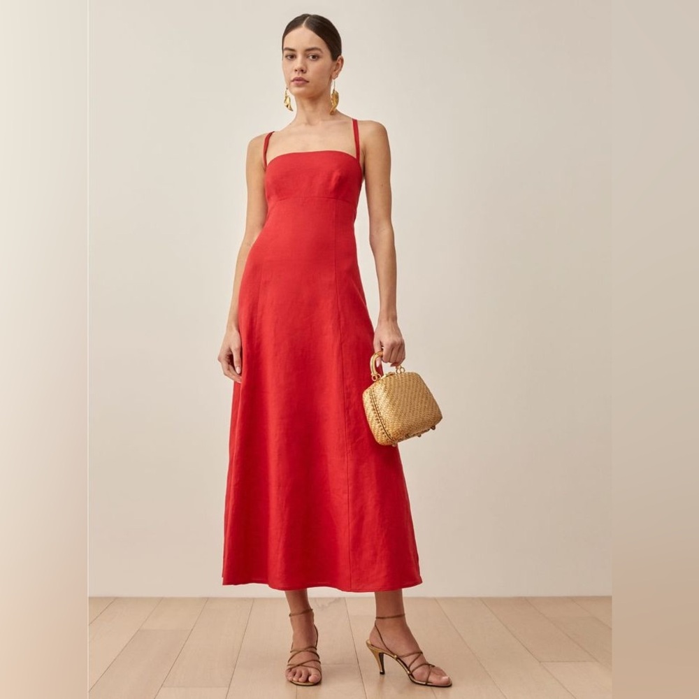Reformation Rai Linen Dress - Size 2